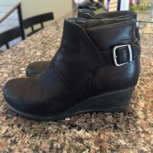 Dansko Black Wedge Bootie